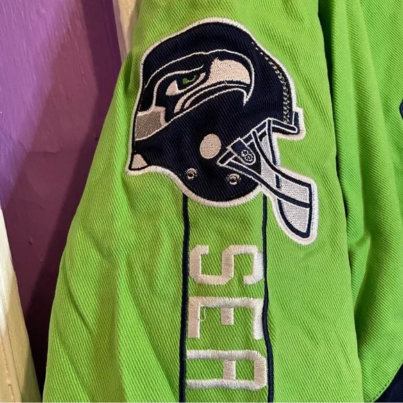 SOLD ON MERCARI NFL Seattle Seahawks Varsity Bomber Jacket - Picture 10 of 15